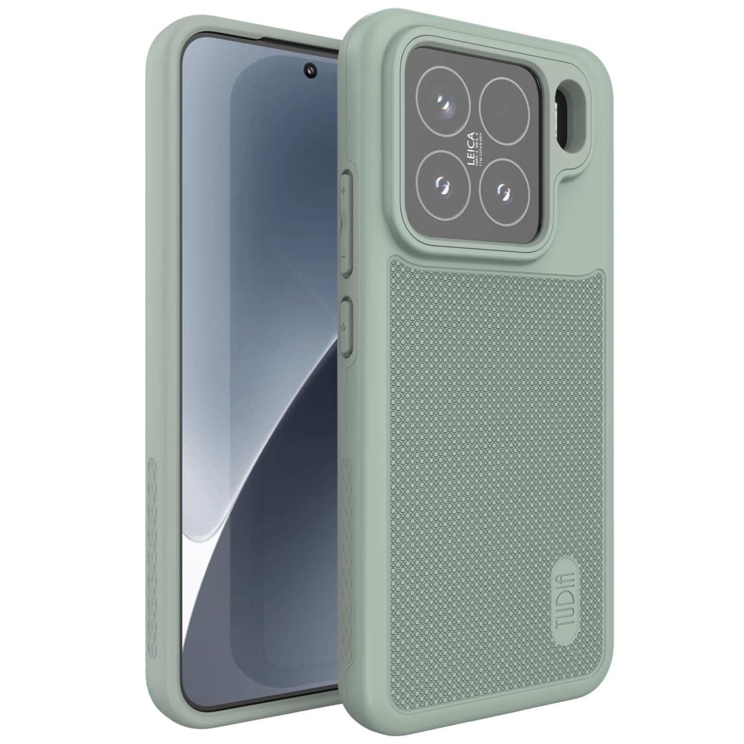 TUDIA MergeGrip Green Lily case for Xiaomi 15 5G – Military Grade, Raised Edge Protection, Enhanced Grip, Drop Tested (2025)

