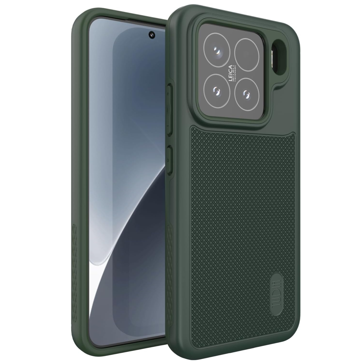TUDIA MergeGrip Pine Green case for Xiaomi 15 5G – Military Grade, Raised Edge Protection, Enhanced Grip, Drop Tested (2025)

