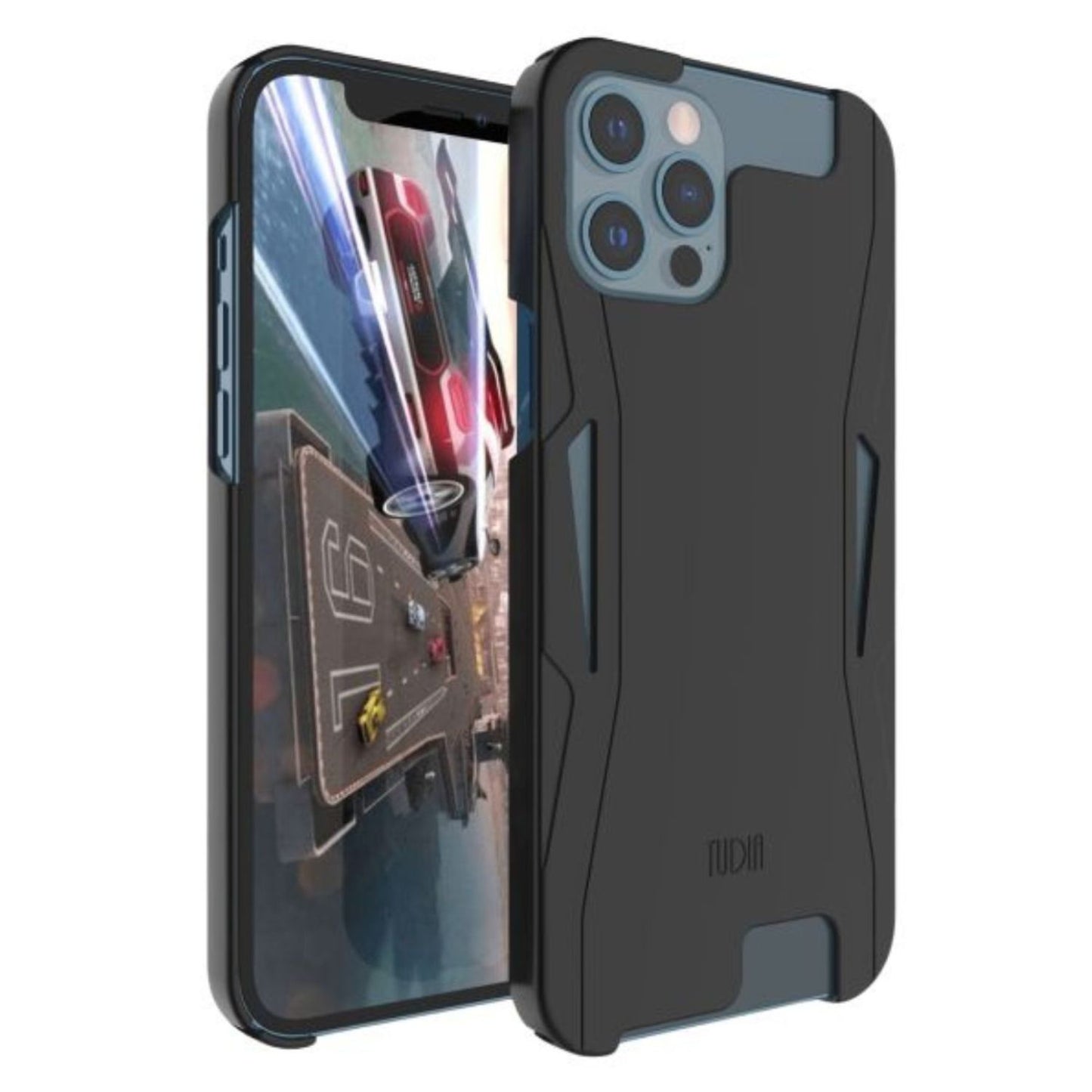 TUDIA LULA Protective Case for iPhone 12 Pro Max, Backbone One Compatible, Slim Black Cover