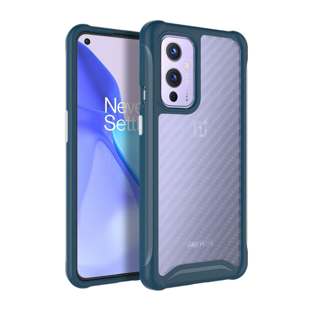 OnePlus 9 5G (2021) Case LUCION Carbon Hybrid Clear Hard Back - TUDIA Products