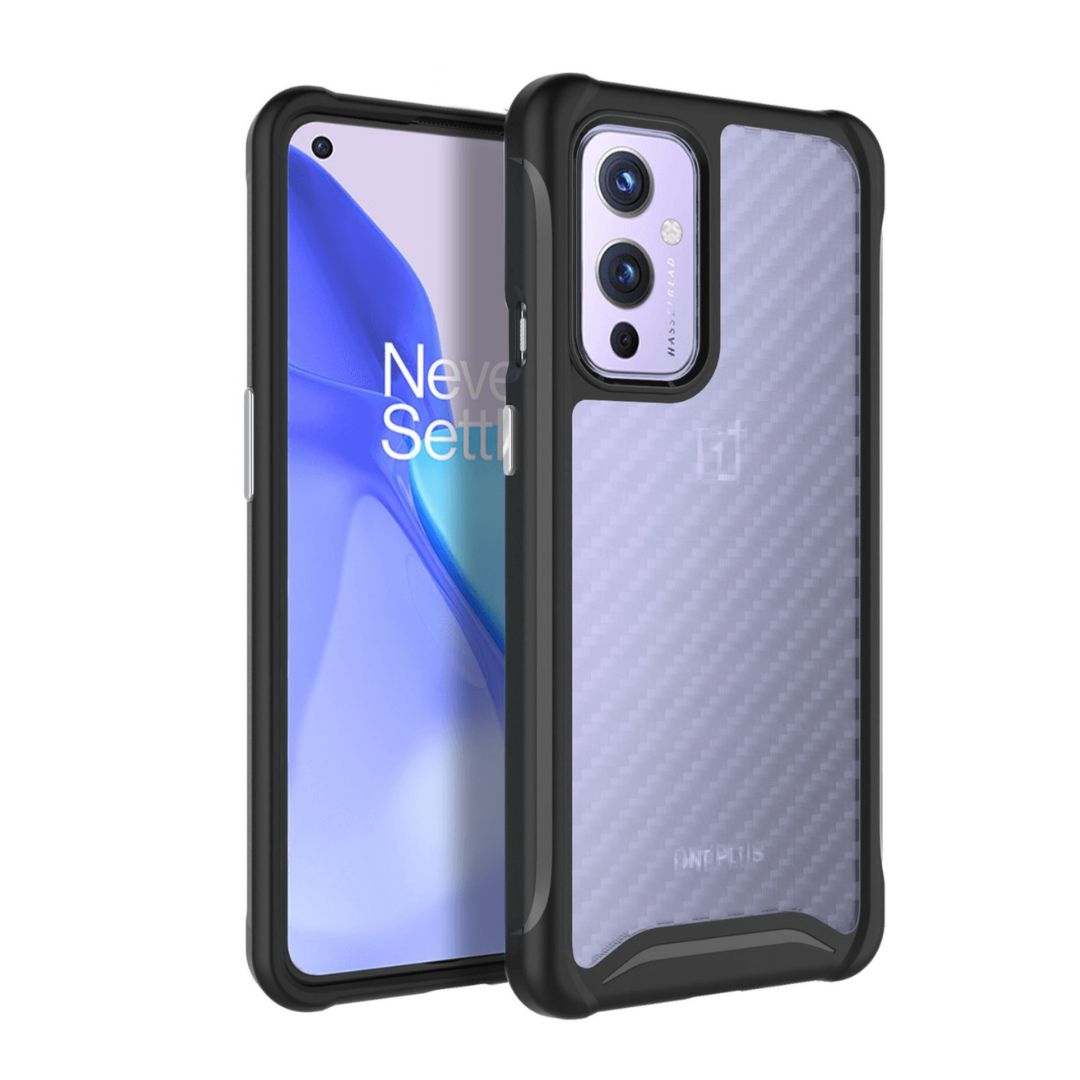 OnePlus 9 5G (2021) Case LUCION Carbon Hybrid Clear Hard Back - TUDIA Products