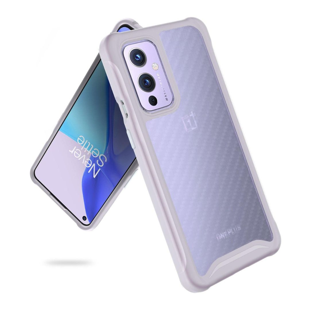 OnePlus 9 5G (2021) Case LUCION Carbon Hybrid Clear Hard Back - TUDIA Products