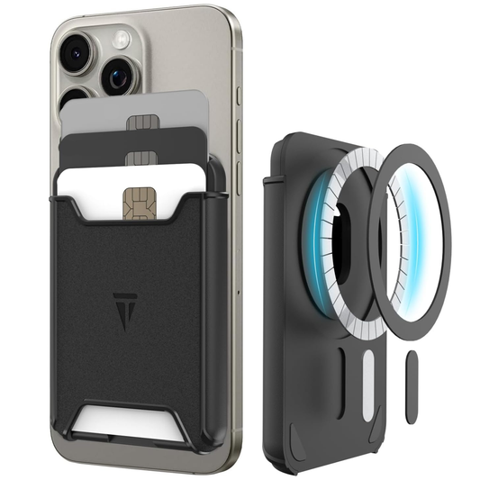 Card Holder Case [3-Cards Capacity] PC Wallet with Strong Magnetic Hold