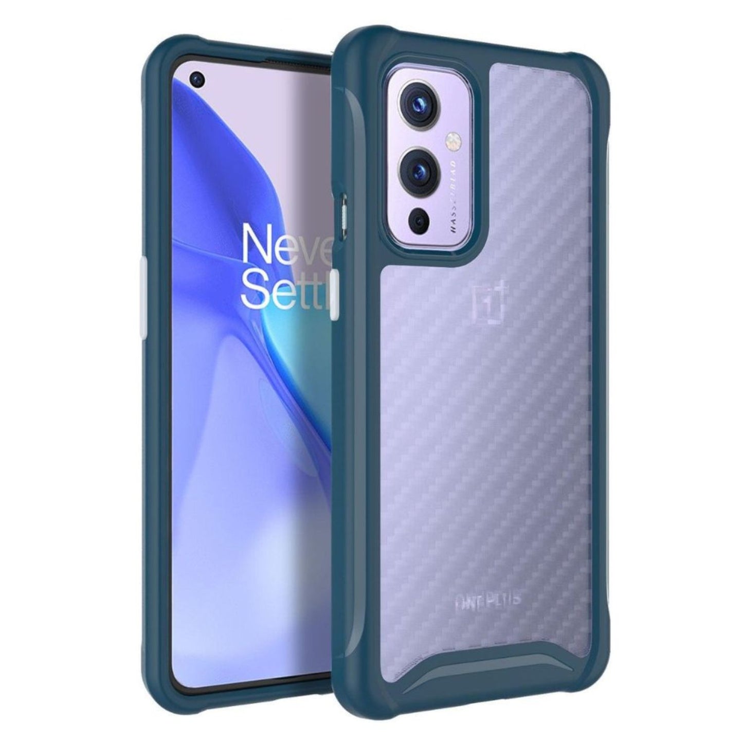 OnePlus 9 5G (2021) Case LUCION Carbon Hybrid Clear Hard Back