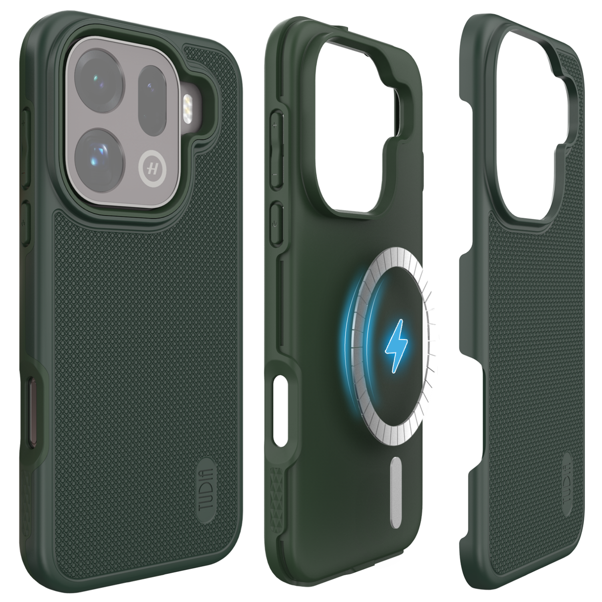 Oppo Find X9 Pro Hoesje – Met Magsafe – Koolstofvezel Design – Flexibele Siliconen Bumper – Grijs