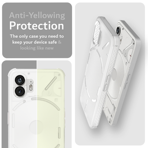 TUDIA Rugged Fit Designed for Nothing Phone (1) Case, [SKN] Shockproof  Anti-Yellowing Slim Grip Semi-Transparent TPU Bumper Reinforced Corners  Drop