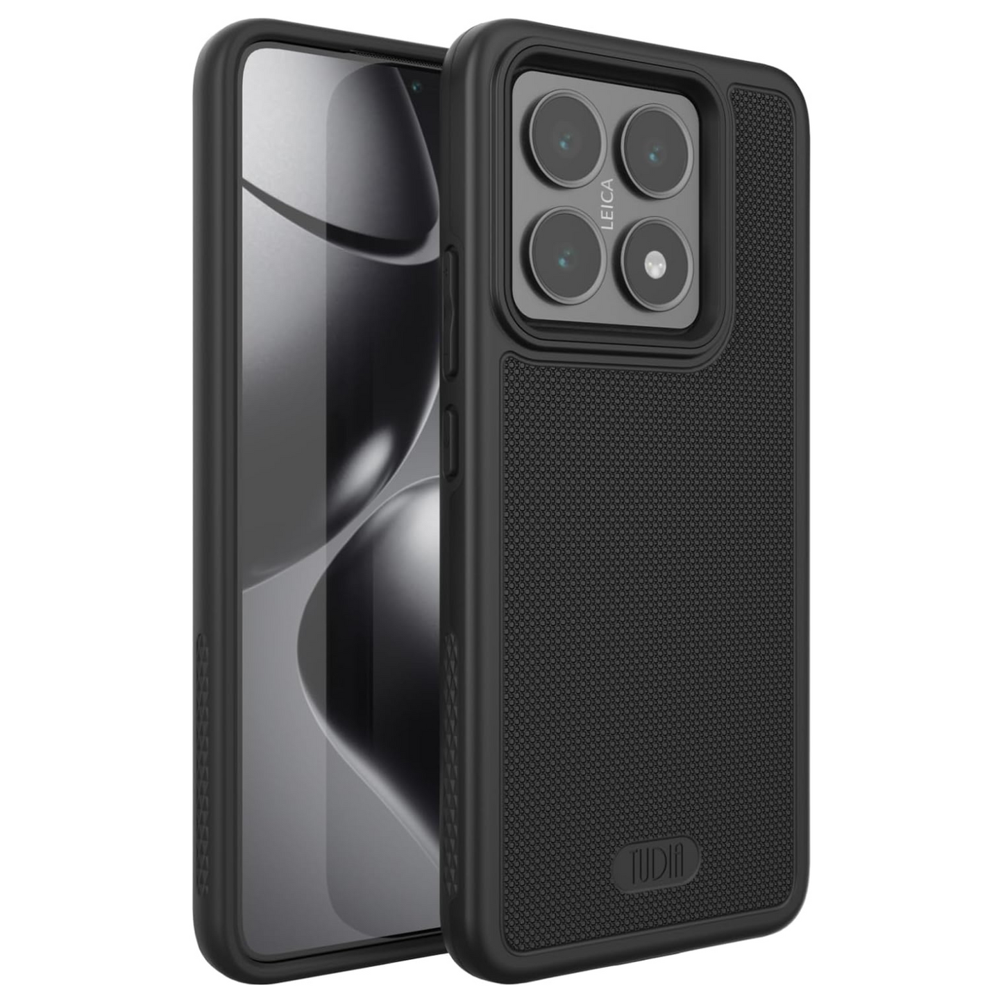Jet Black MergeGrip Heavy Duty Case for Xiaomi 14T 5G (2024) – Rugged Shockproof Protective Phone Cover
