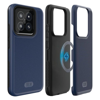 Indigo Blue MergeGrip MagSafe Heavy Duty Case for Xiaomi 14 5G (2024) – Shockproof Rugged Protective Cover with MagSafe Compatibility