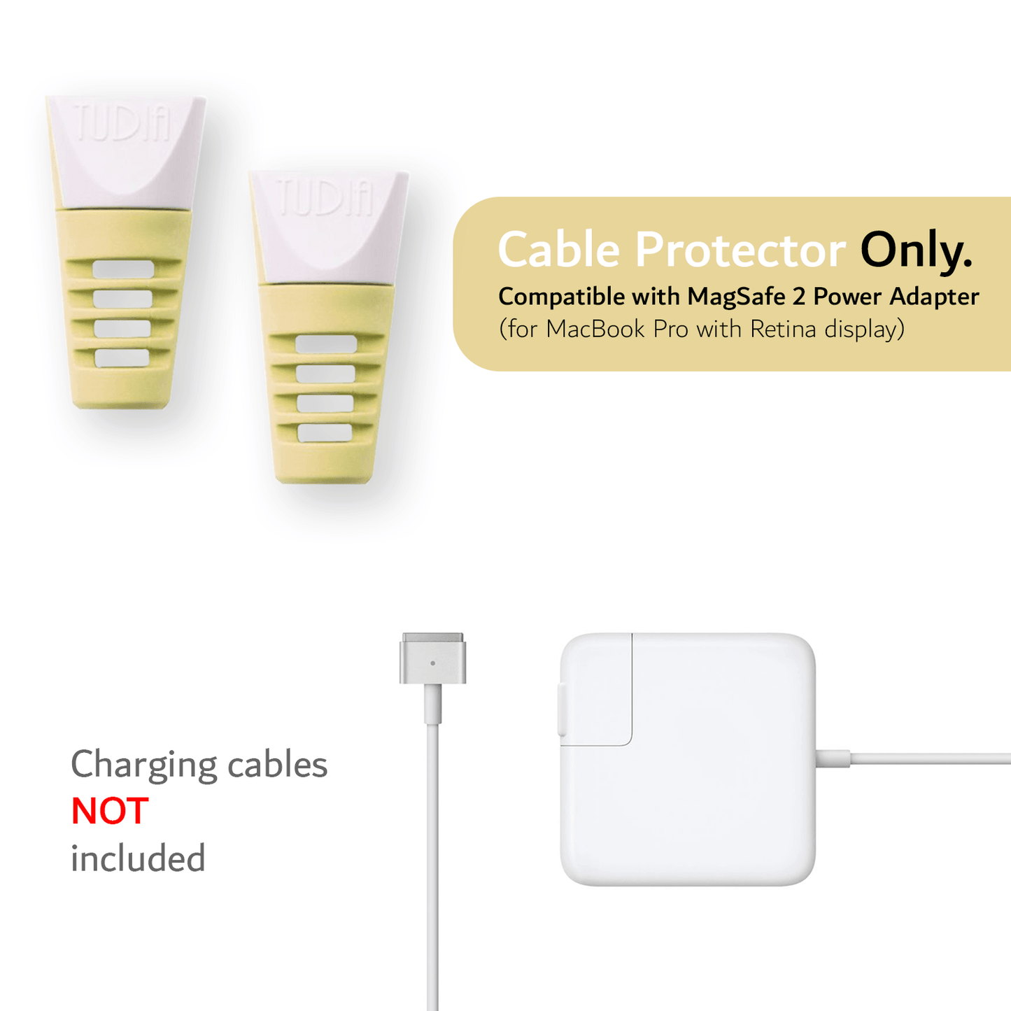 TUDIA Klip Cable Protector Compatible With Apple MagSafe 2 (2 pcs) - TUDIA Products