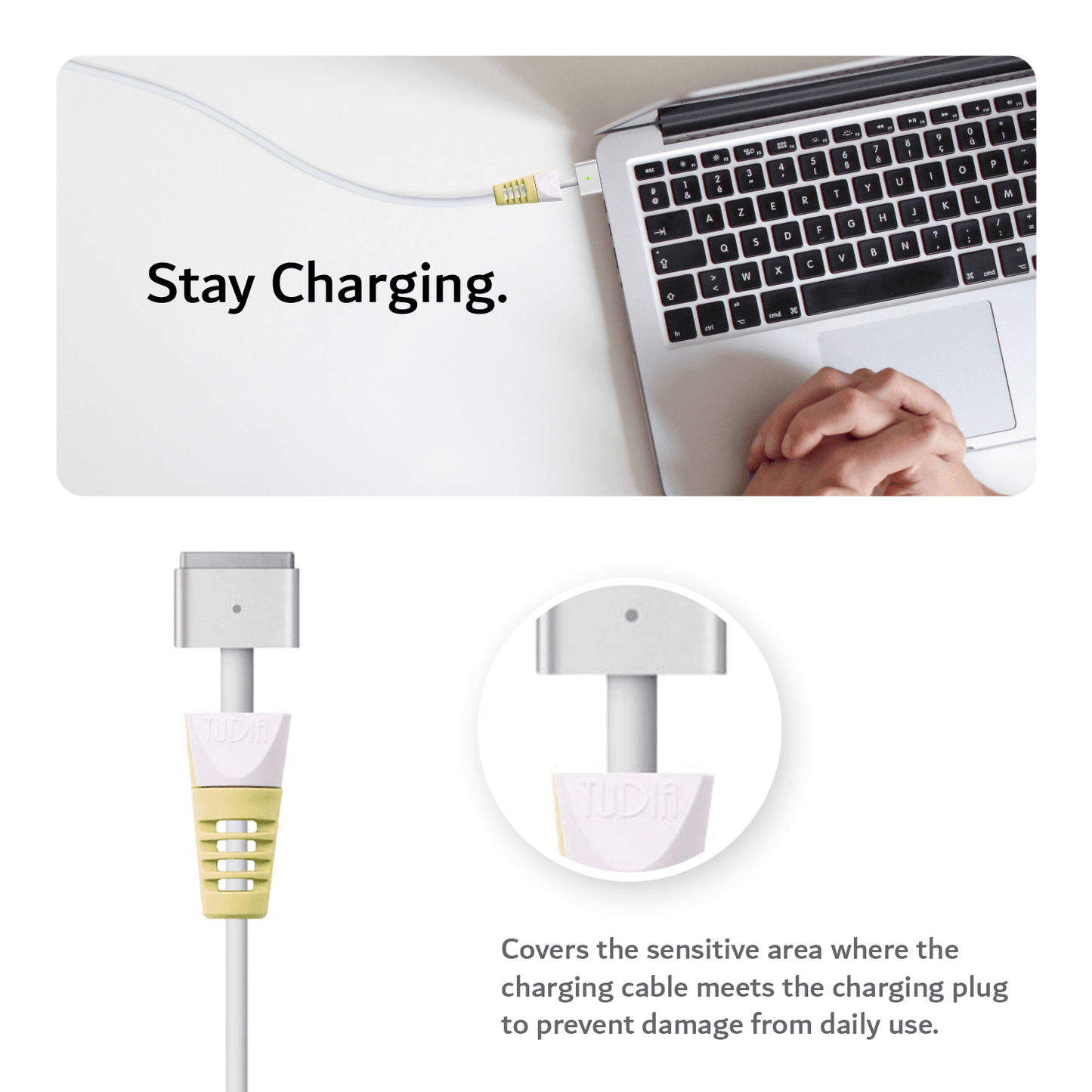 TUDIA Klip Cable Protector Compatible With Apple MagSafe 2 (2 pcs) - TUDIA Products