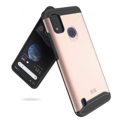 Rose Gold ZTE Blade A7P Case by TUDIA – Dual Layer Shockproof Protective Phone Cover 