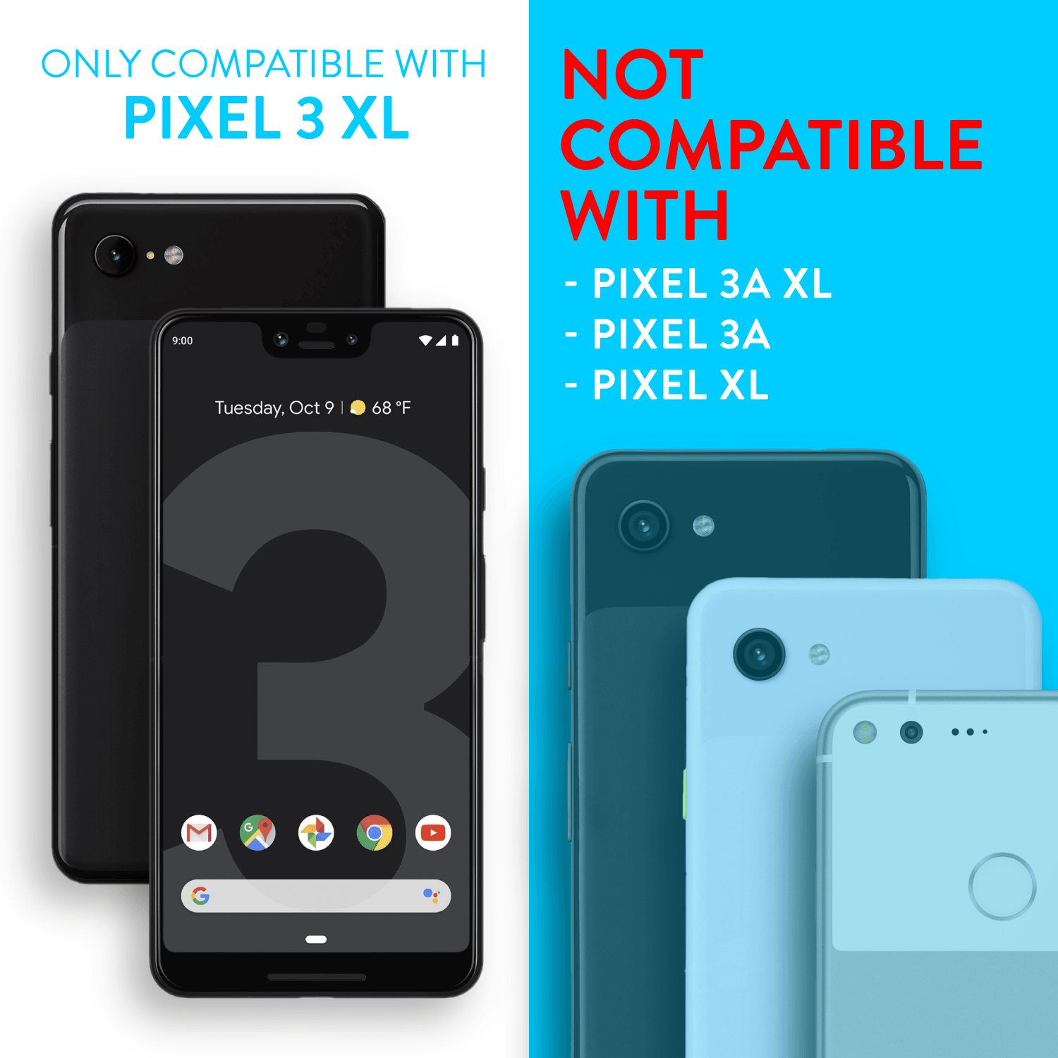 Google Pixel 3 XL Case MERGE Heavy Duty Dual Layer - TUDIA Products