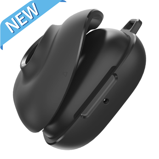 2-in-1 Powerbeats Pro 2 (2025) Case Only with Airtag Holder with Magnetic Lid Lock and Carabiner for Earbuds