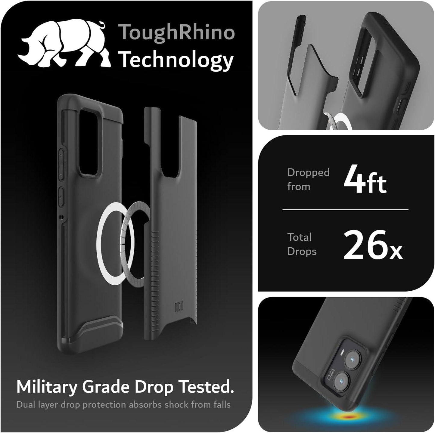 Motorola Edge 2024 Case MERGE [Magsafe] Heavy Duty Dual Layer