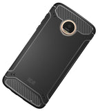 TUDIA Carbon Fiber Design Lightweight [TAMM] TPU Bumper Shock Absorption Cover for Motorola Moto Z2 Play