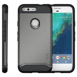 TUDIA Slim-Fit HEAVY DUTY [MERGE] EXTREME Protection / Rugged but Slim Dual Layer Case for Google Pixel