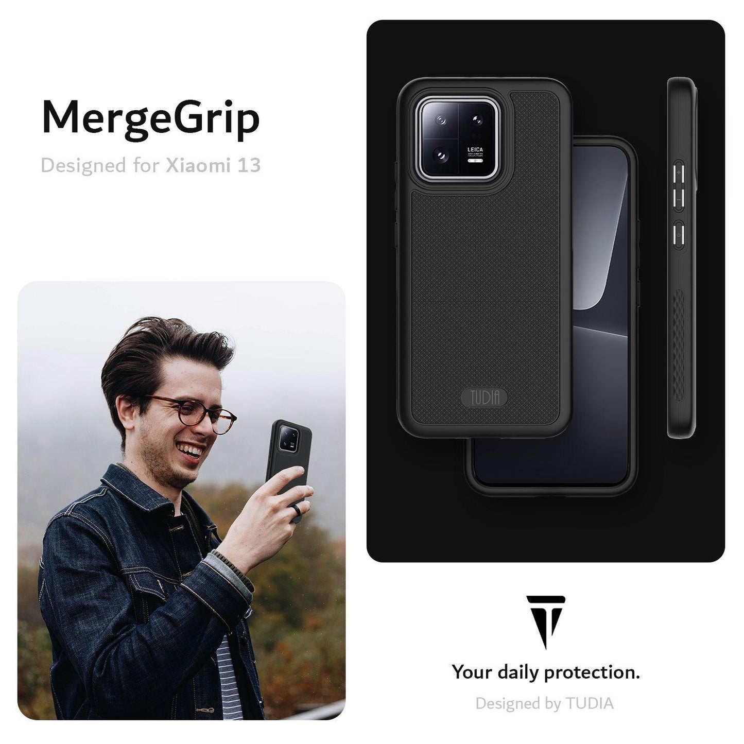 Xiaomi 13 Case MergeGrip Heavy Duty DualShield - TUDIA Products