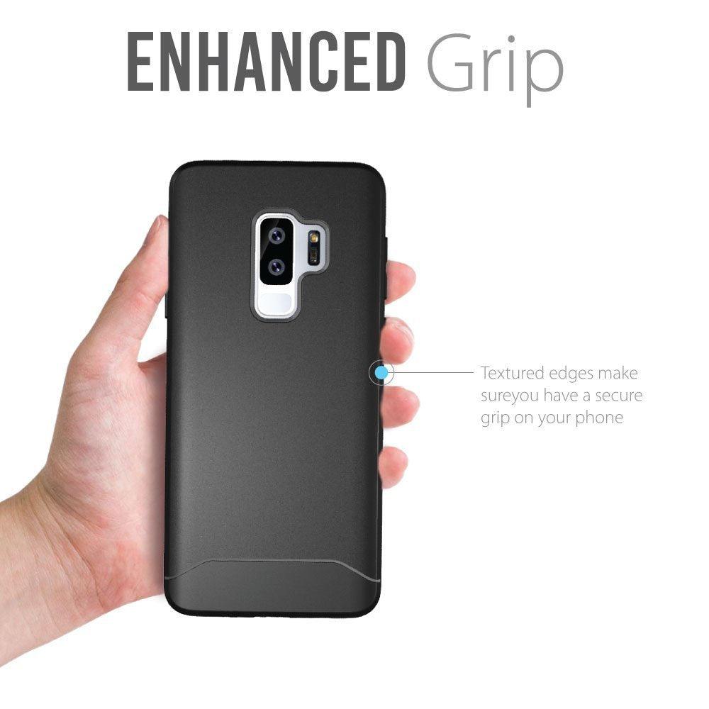 TUDIA Full-Matte Lightweight [ARCH S] TPU Bumper Shock Absorption Cover for Samsung Galaxy S9 Plus / S9+