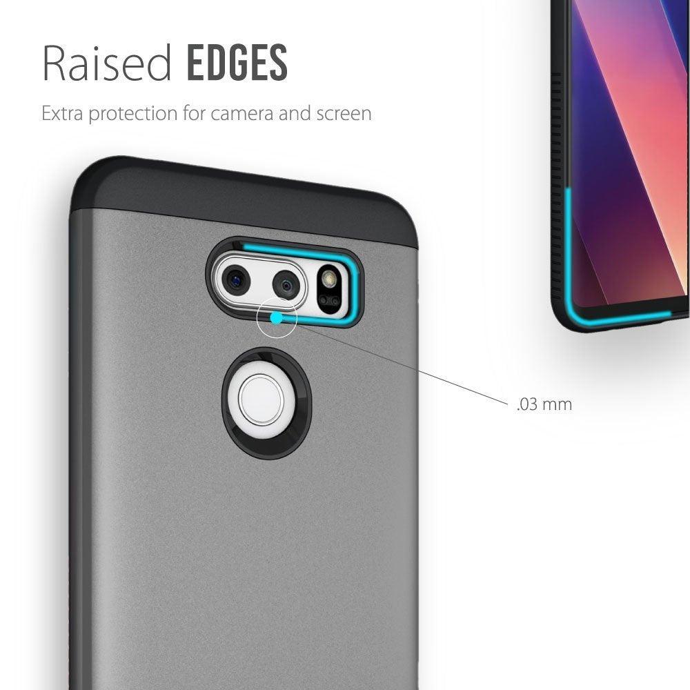 TUDIA Slim-Fit HEAVY DUTY [MERGE] EXTREME Protection / Rugged but Slim Dual Layer Case for LG V30