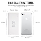 TUDIA V8 Slim 4800 mAh Ultra Thin Compact Portable External Battery Power Pack Bank with High-Speed Charging Technology