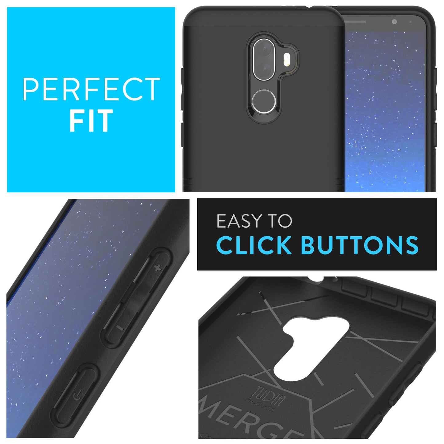 ZTE Blade Max View Case MERGE Heavy Duty Dual Layer