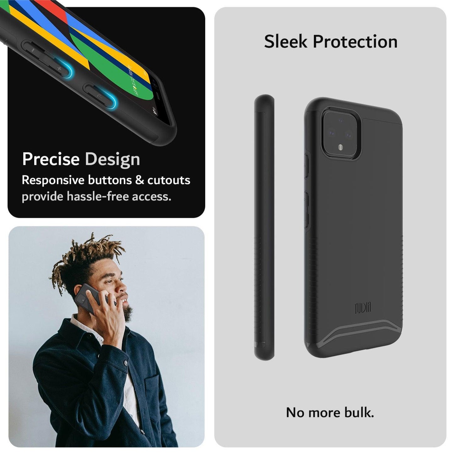 Google Pixel 4 Case MERGE Heavy Duty Dual Layer - TUDIA Products