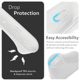 TUDIA [SKN] Full Body Frosted Clear Soft Protective Case Compatible with iHealth No-Touch Forehead Thermometer
