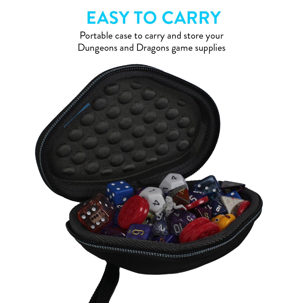 EVA Storage Carrying Case for Hard Dice and Game Pieces for Board Games, Dungeons & Dragons, RPG Table Top Games - TUDIA Products