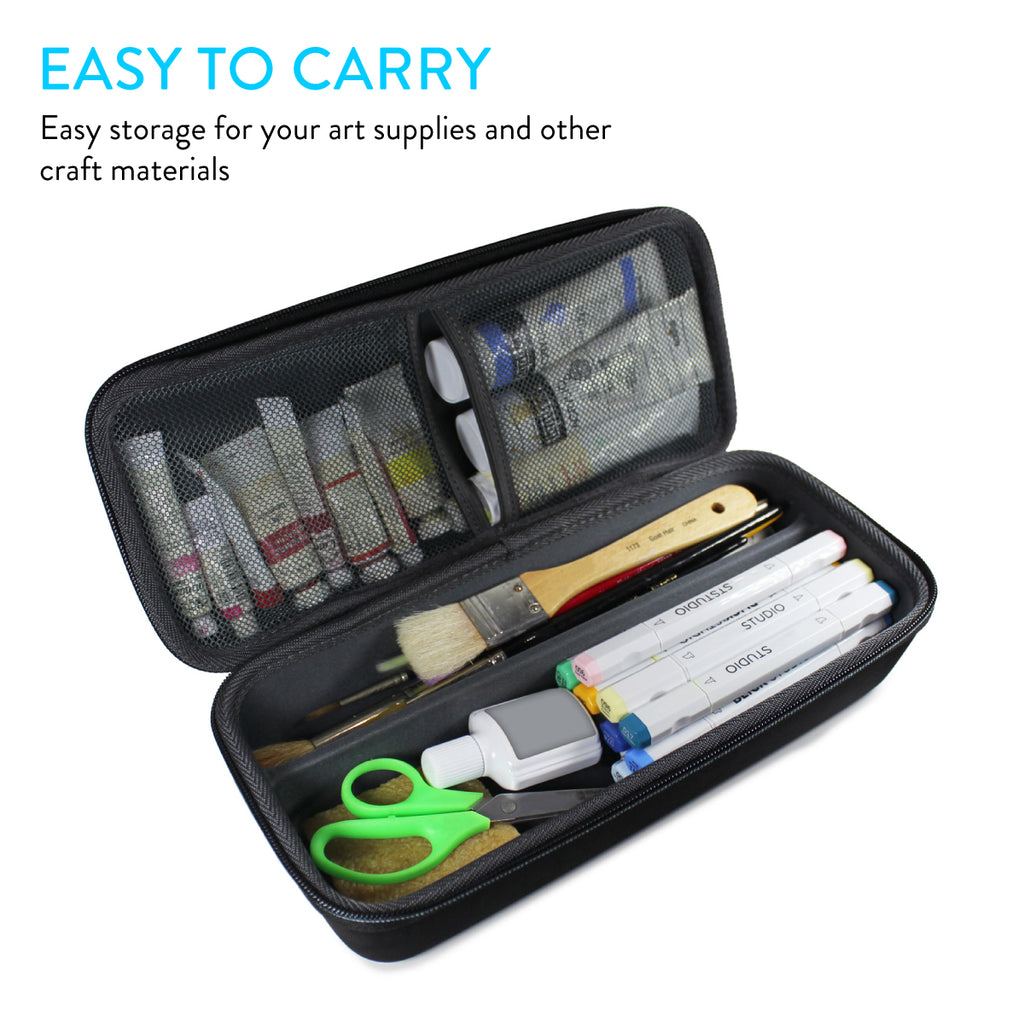 TUDIA Eva Empty Carrying Hard Storage Case Organiser for Art Supplies/Paint Brushes/Markers/Sketching Supplies with Hand Carry Handle Case Only