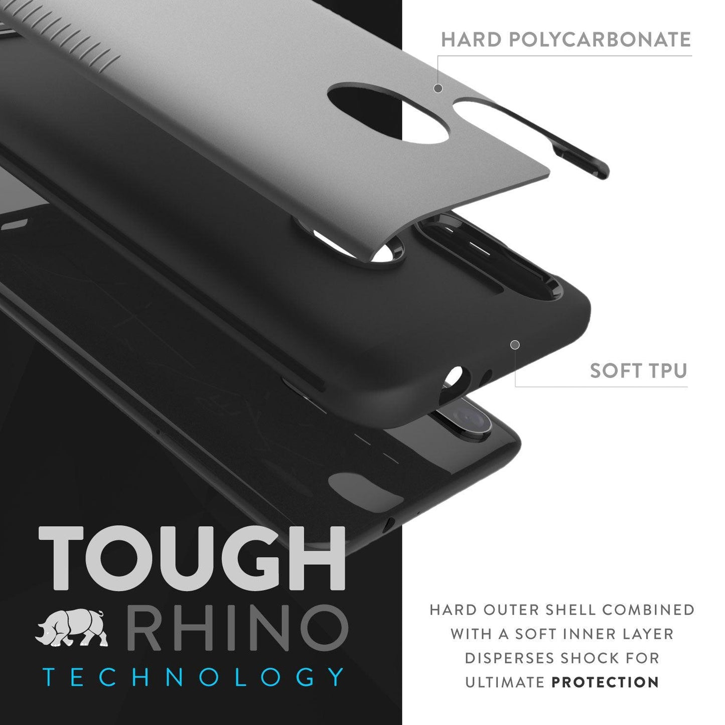 ZTE Blade 10 Prime Case MERGE Heavy Duty Dual Layer - TUDIA Products