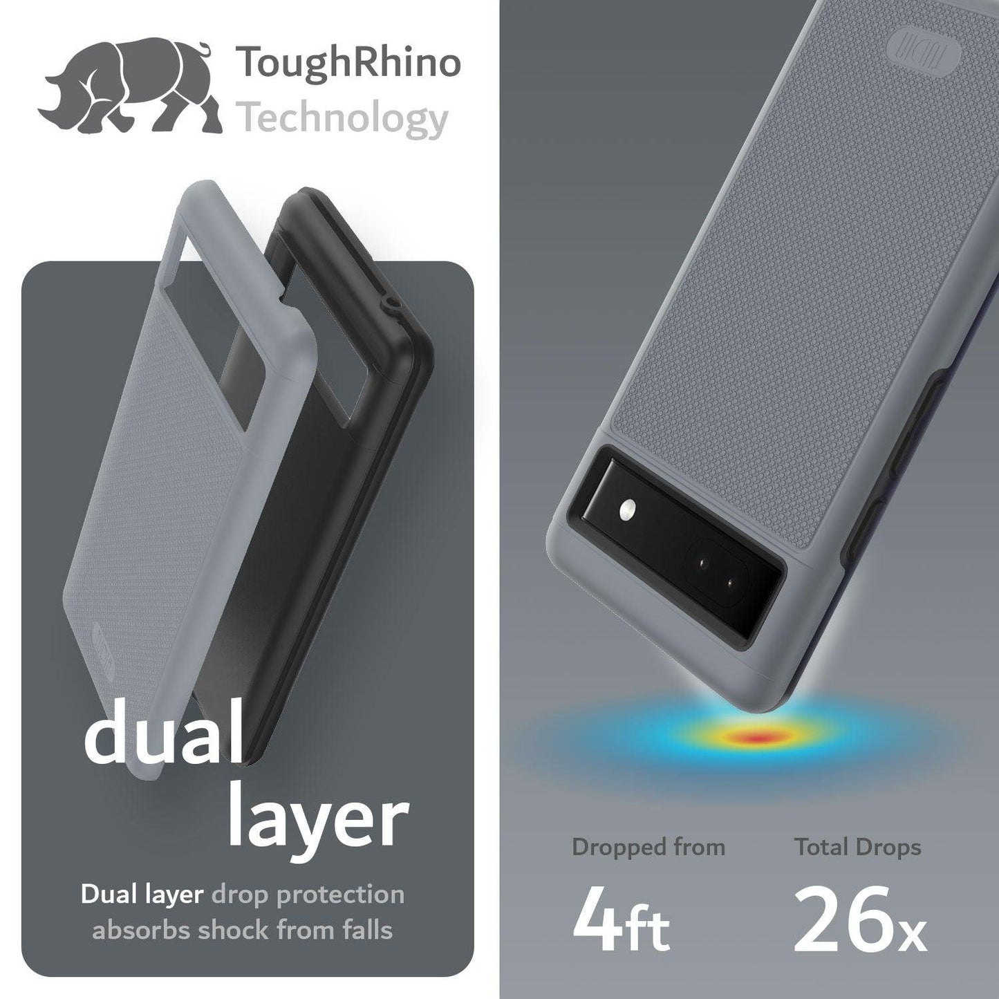 Google Pixel 6a Case MergeGrip Heavy Duty DualShield - TUDIA Products