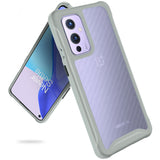 Clear Hard Back LUCION Carbon Hybrid Case for OnePlus 9 5G (2021)