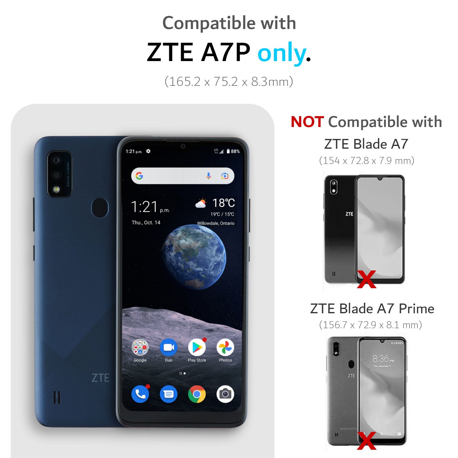 ZTE Blade A7P Case MERGE Heavy Duty Dual Layer - TUDIA Products