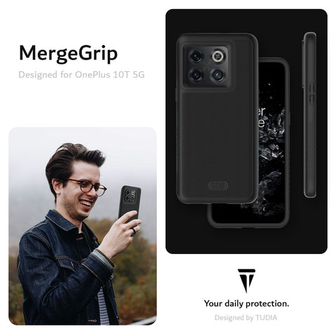 Tudia OnePlus 11 Case MergeGrip DualShield Gray