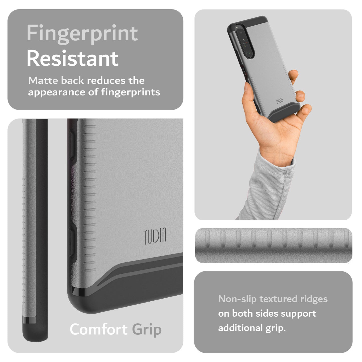 Rugged dual-layer Sony Xperia 1 III case (2021) with fingerprint-resistant matte finish and heavy-duty shockproof protection