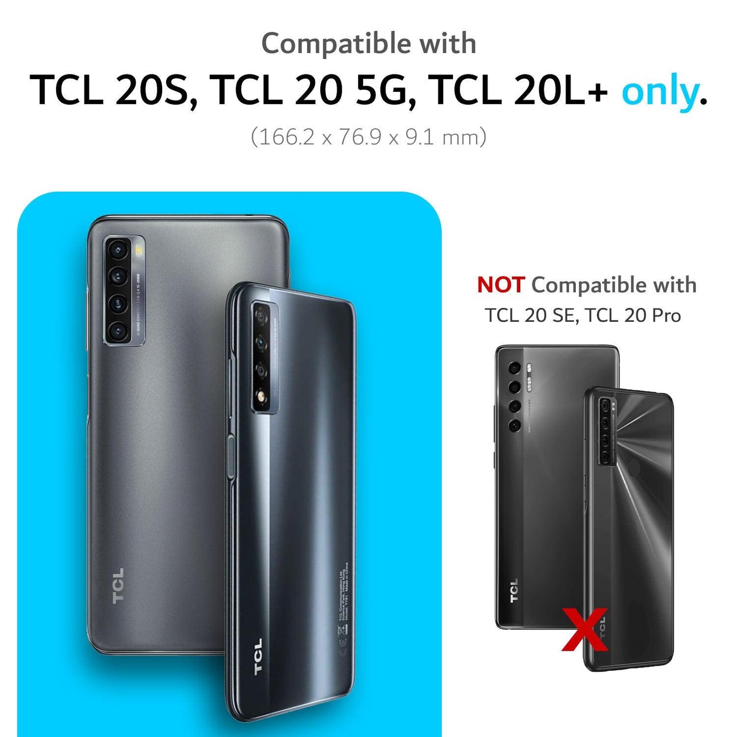 TCL 20L / TCL 20S / TCL 20 5G / TCL 20L+ Case MERGE Heavy Duty Dual Layer - TUDIA Products