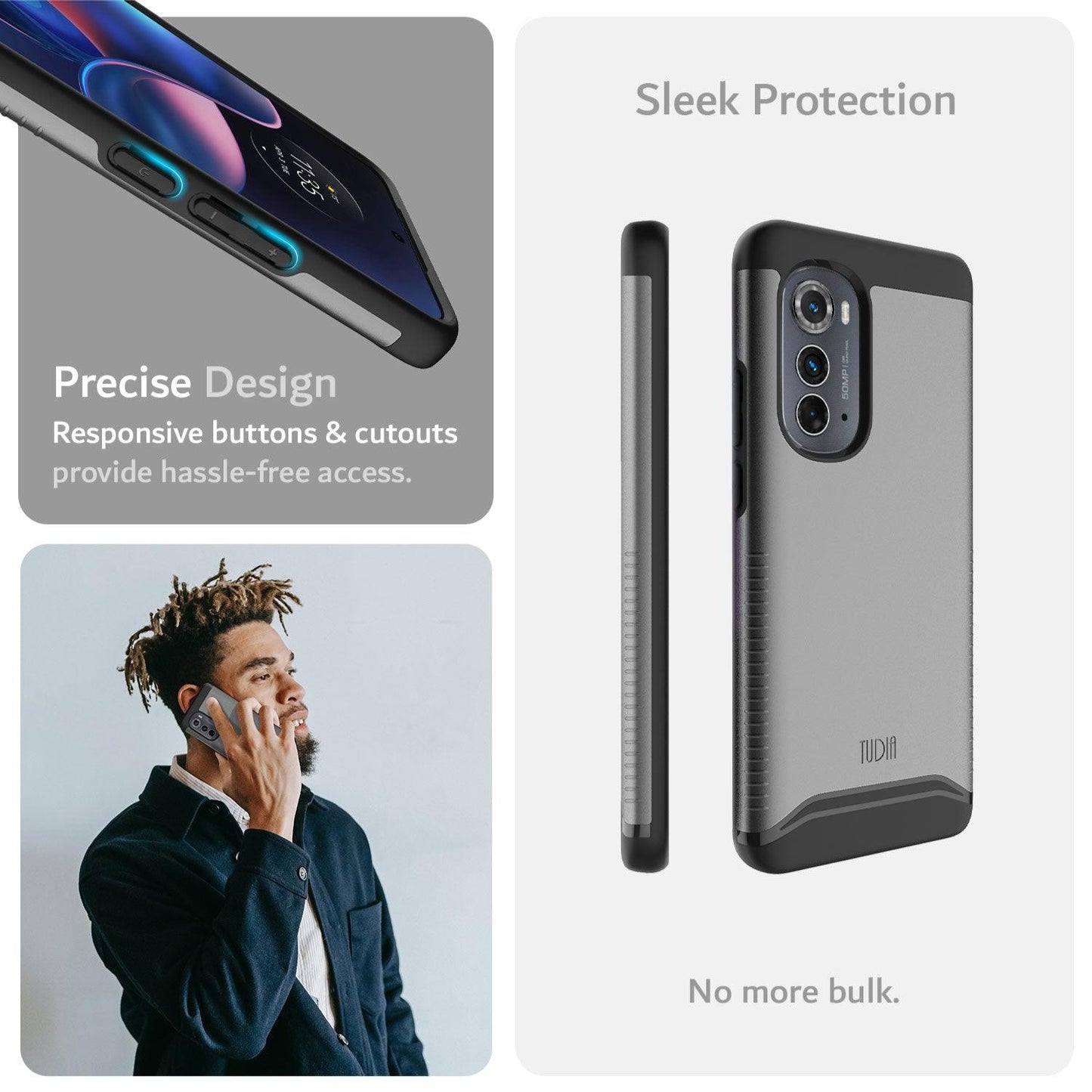 TUDIA Motorola Moto Edge 2022 Case MERGE Heavy Duty Dual Layer - TUDIA Products