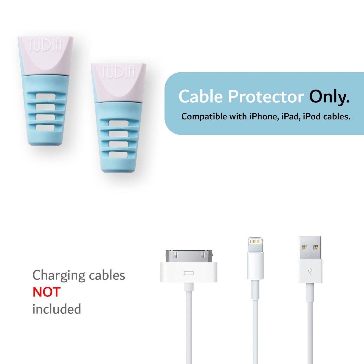 TUDIA Klip Cable Protector Compatible With Apple Charging Cord (2 pcs) - TUDIA Products