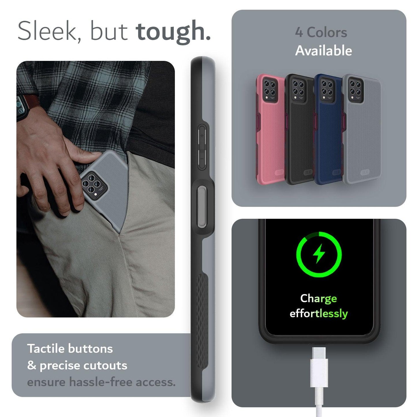 T-Mobile REVVL 6 Pro 5G Case MergeGrip Heavy Duty DualShield - TUDIA Products