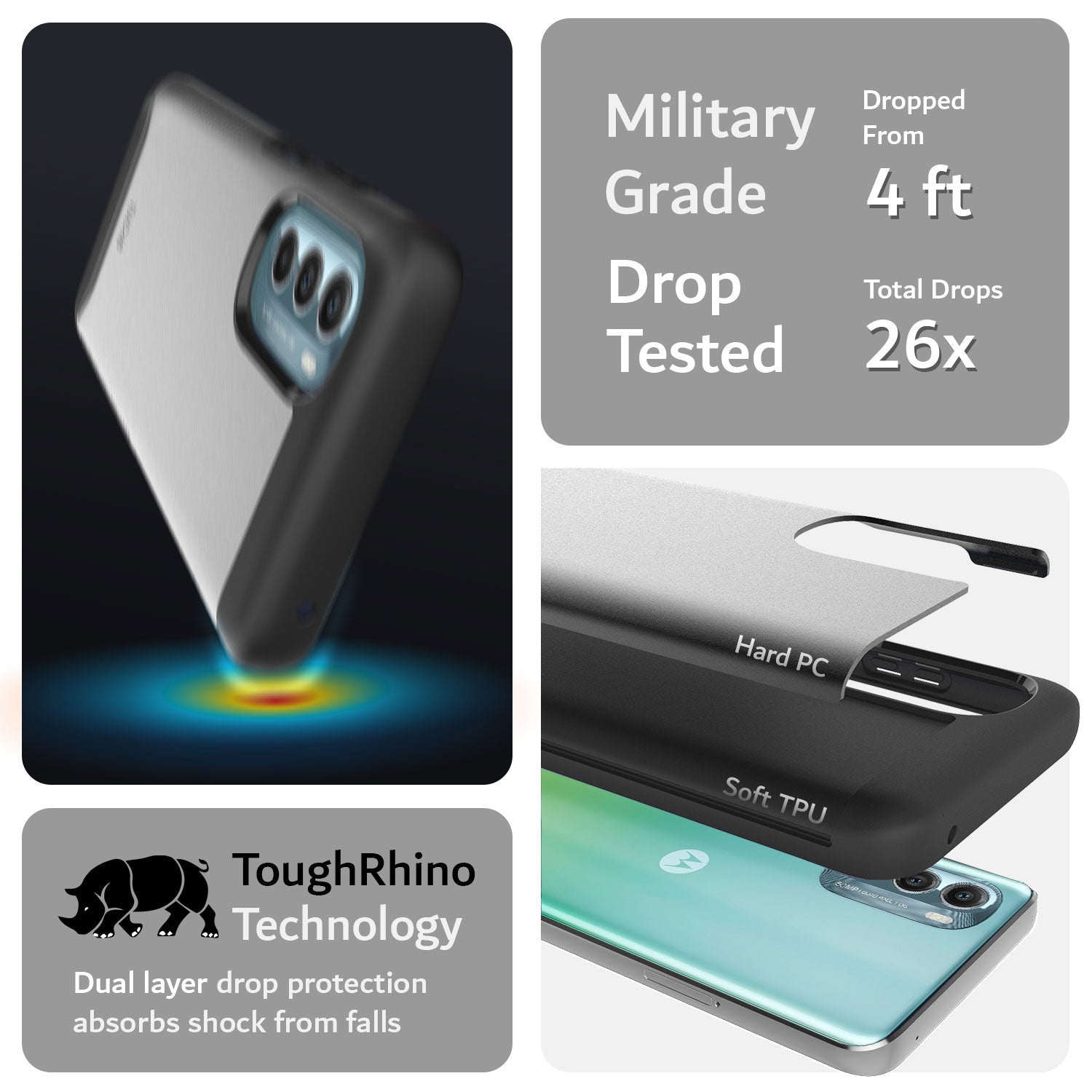 Moto G Stylus 5G (2022) Case MERGE Heavy Duty Dual Layer - TUDIA Products