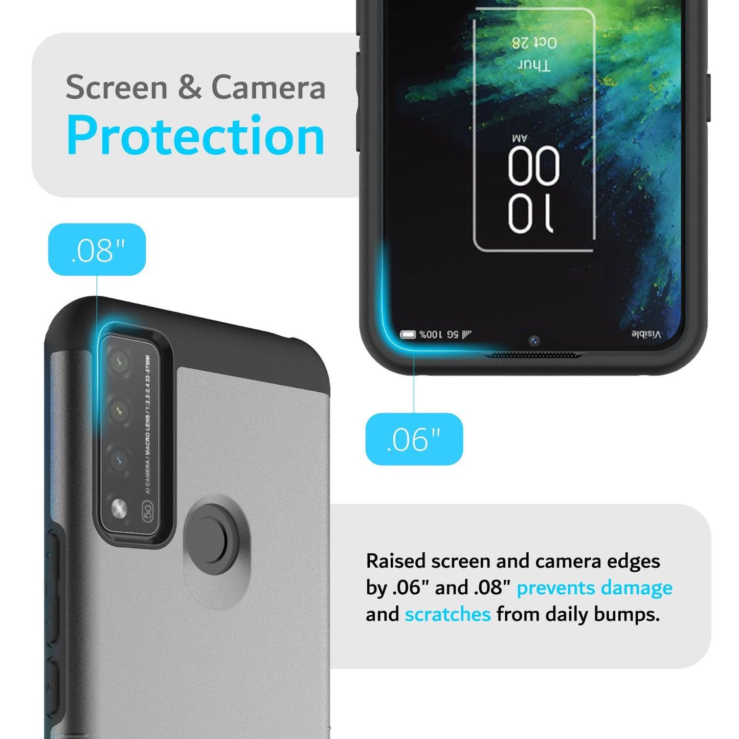 TCL 20 A 5G / TCL 4X 5G (T601DL) Case MERGE Heavy Duty Dual Layer - TUDIA Products