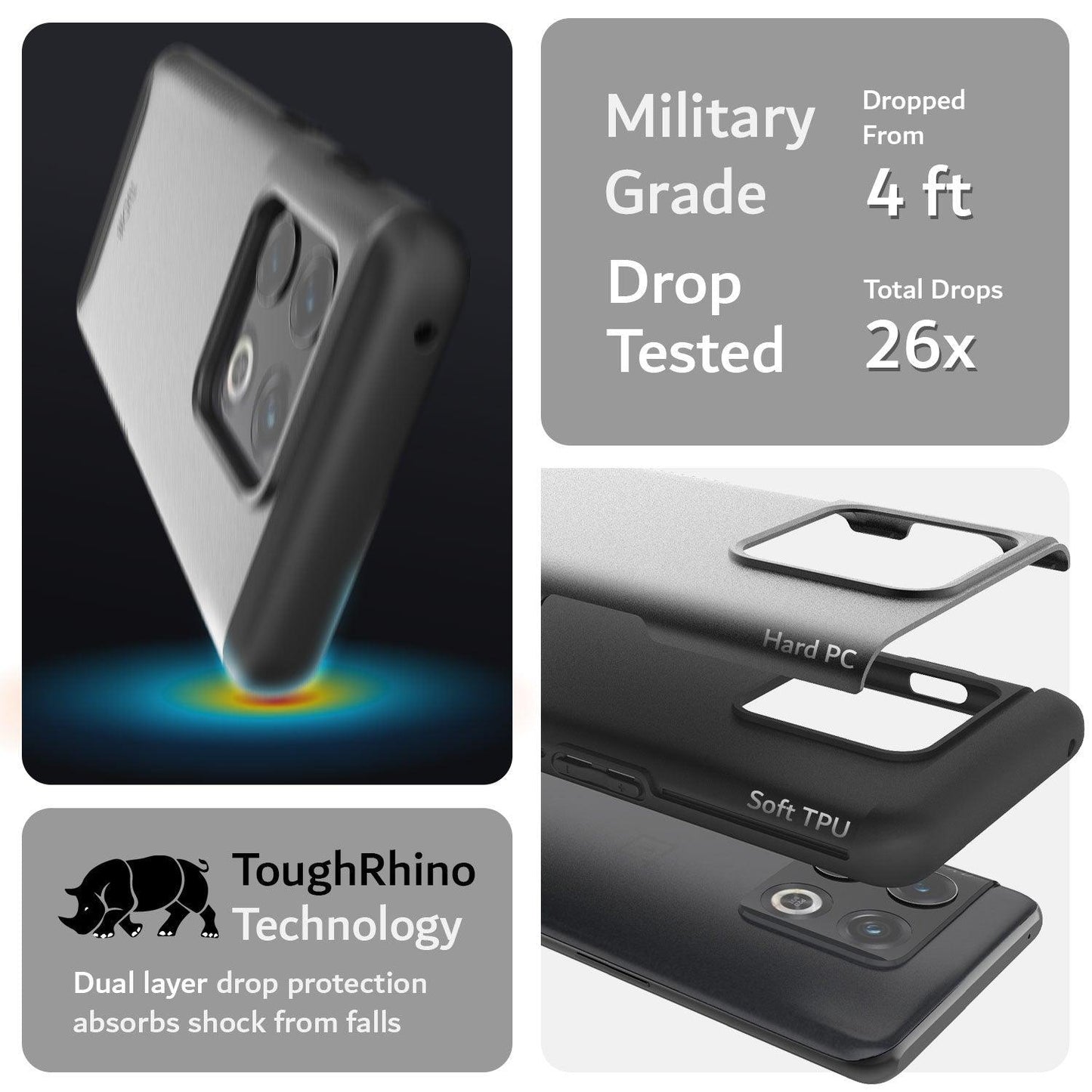 OnePlus 10 Pro Case MERGE Heavy Duty Dual Layer - TUDIA Products