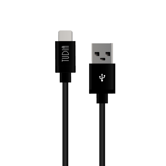 3.3 ft USB-C to USB Type-A Male Cable in Black for Fast Charging and Data Sync - TUDIA Products