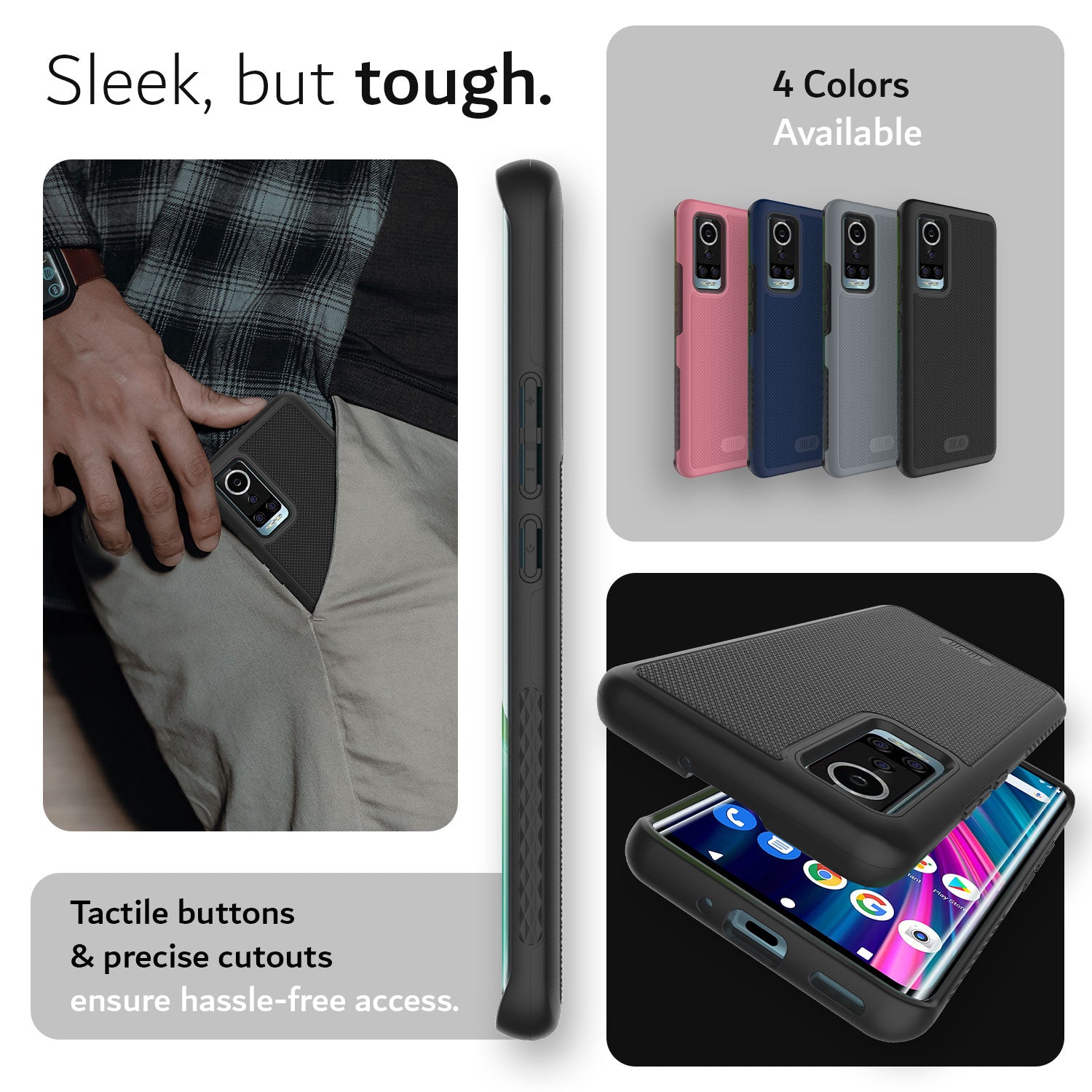 BLU Bold N2 Case MergeGrip Heavy Duty DualShield - TUDIA Products