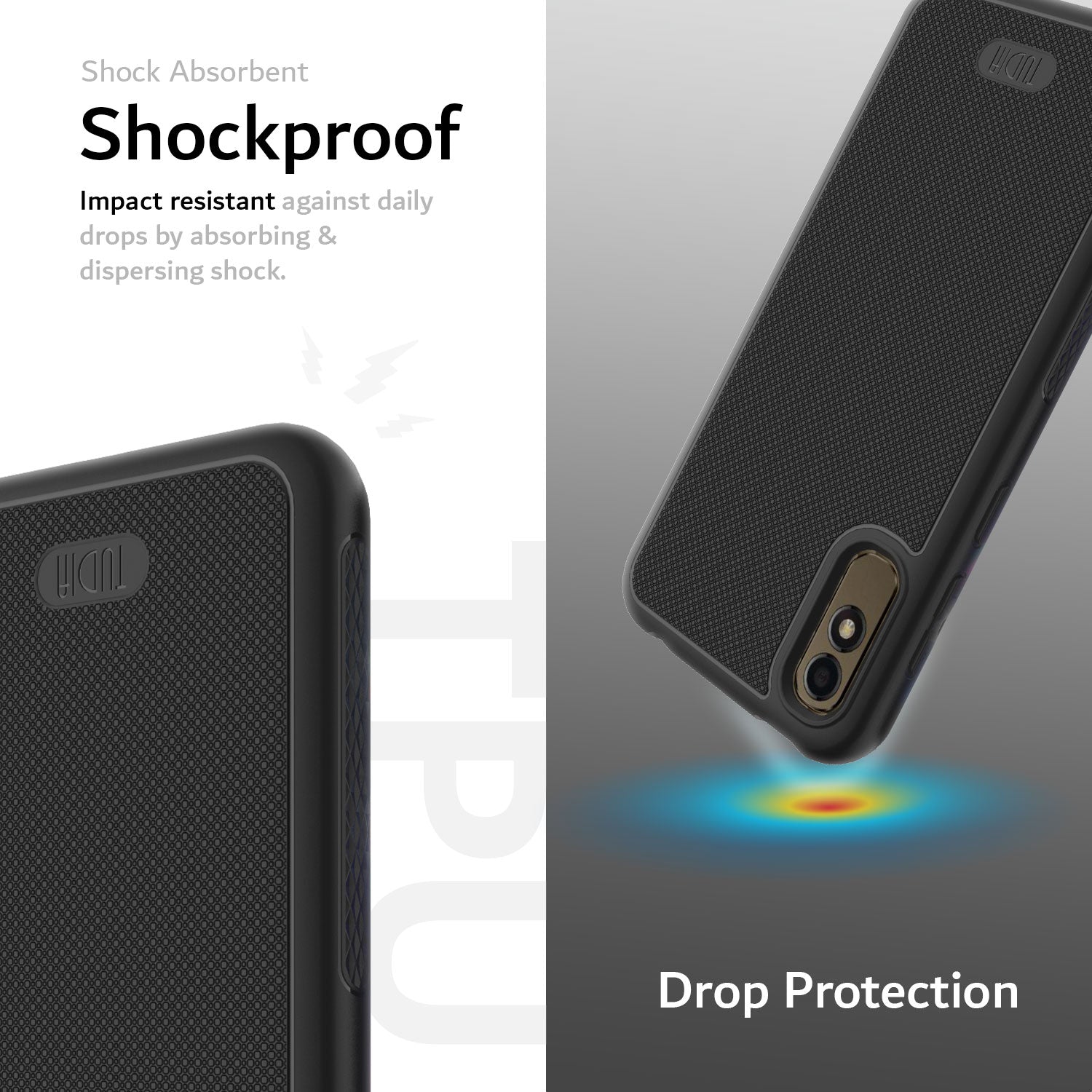 Non-Slip Ultra Slim LINNGrip Case for BLU C5L Max, Black Non-Slip Ultra Slim LINNGrip Case for BLU C5L Max, Black