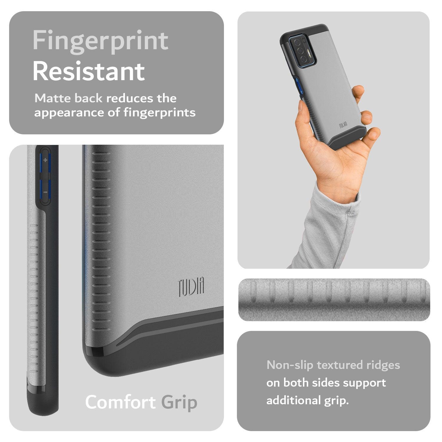 TUDIA BLU F91 5G MERGE Series Rugged Case with Dual Layer Protection and Fingerprint-Resistant Grip