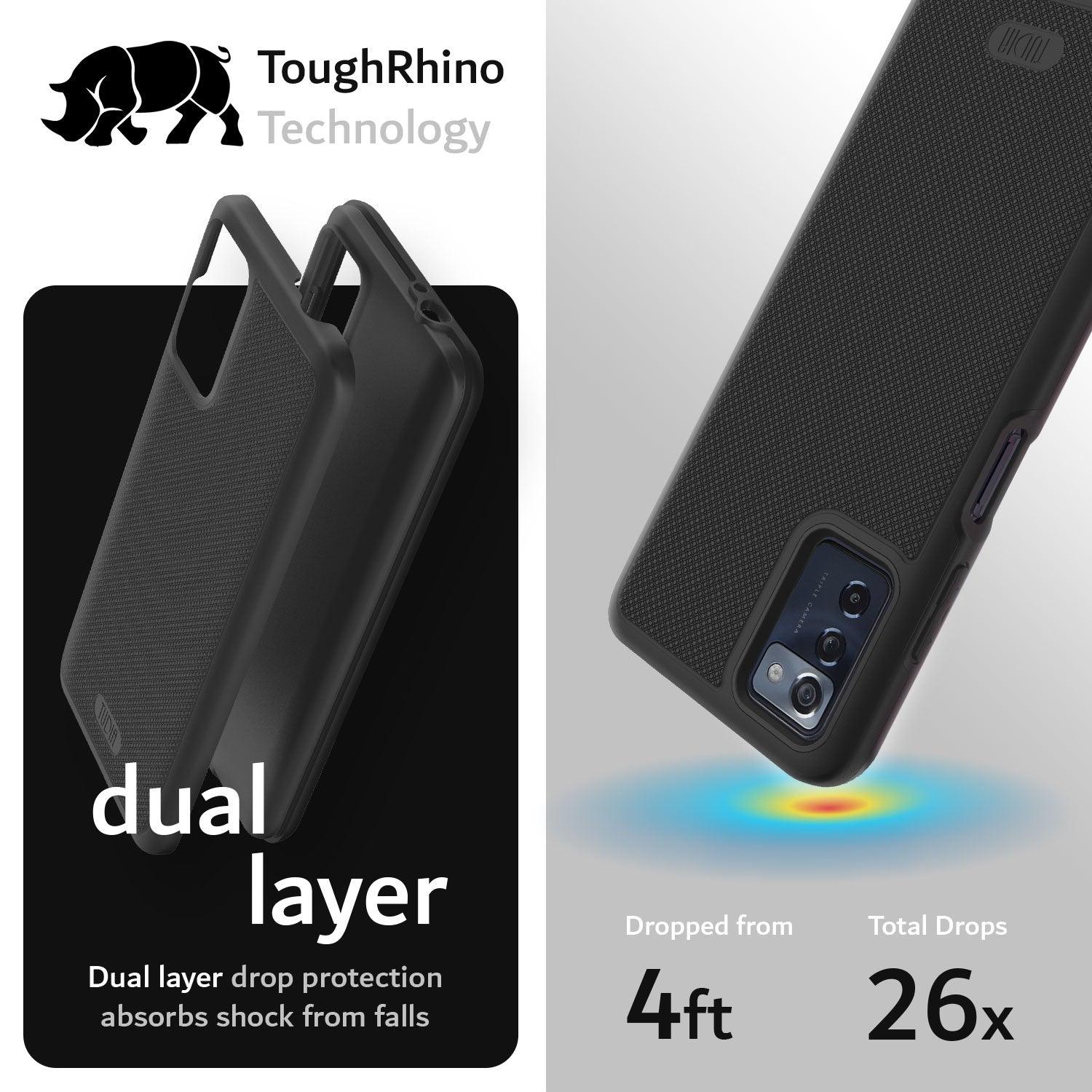 TUDIA MergeGrip DualShield Case for Consumer Cellular ZMAX 5G – Rugged Heavy Duty Protective Phone Cover