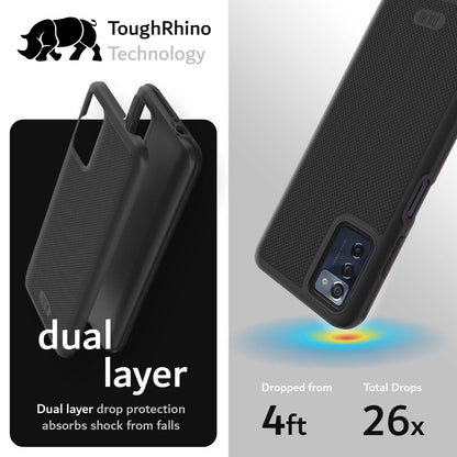 TUDIA MergeGrip DualShield Case for Consumer Cellular ZMAX 5G – Rugged Heavy Duty Protective Phone Cover