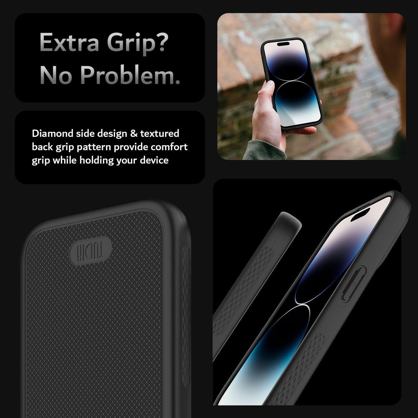 iPhone 14 Pro Magsafe Compatible Case MergeGrip with Build-in Magnet - TUDIA Products