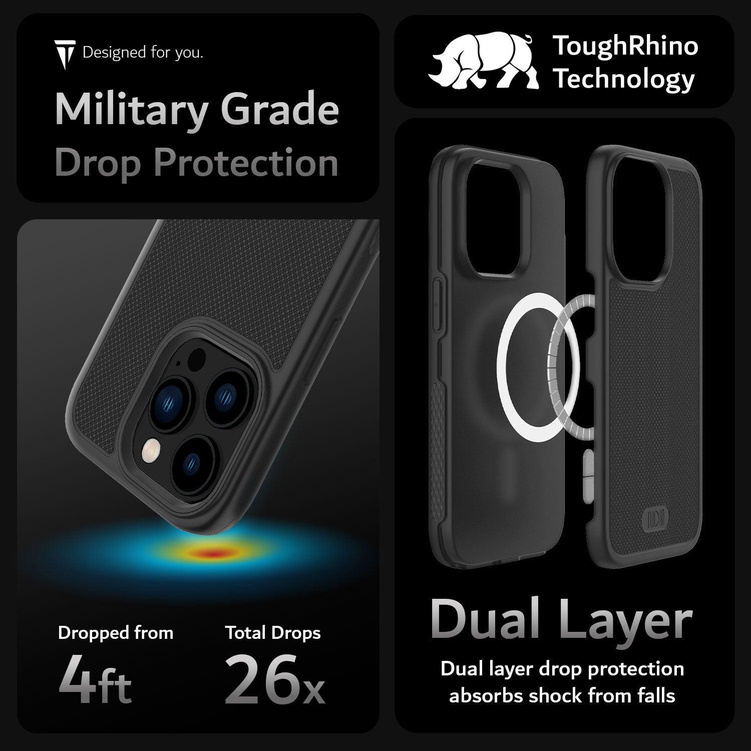iPhone 14 Pro Magsafe Compatible Case MergeGrip with Build-in Magnet - TUDIA Products